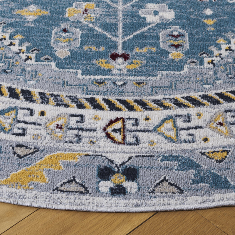 Tapis oriental lavable à la machine Bayside 118 Performance, Rond 6 pi 7 po