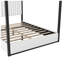 Lit plateforme à baldaquin en velours Alwyn Home l 63,4 po x P 83 po x H 77,7 po