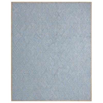 Hand Hooked Wool Geometric Area Rug