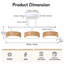 3-Light Modern Linear Integrated LED Pendant Light With Wood-Look Frame