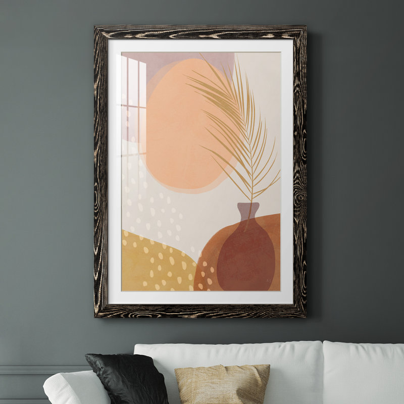 Sedona Sunset - peinture encadrée, Papier encadré noir, H 44 po x l 31 po x P 1 po