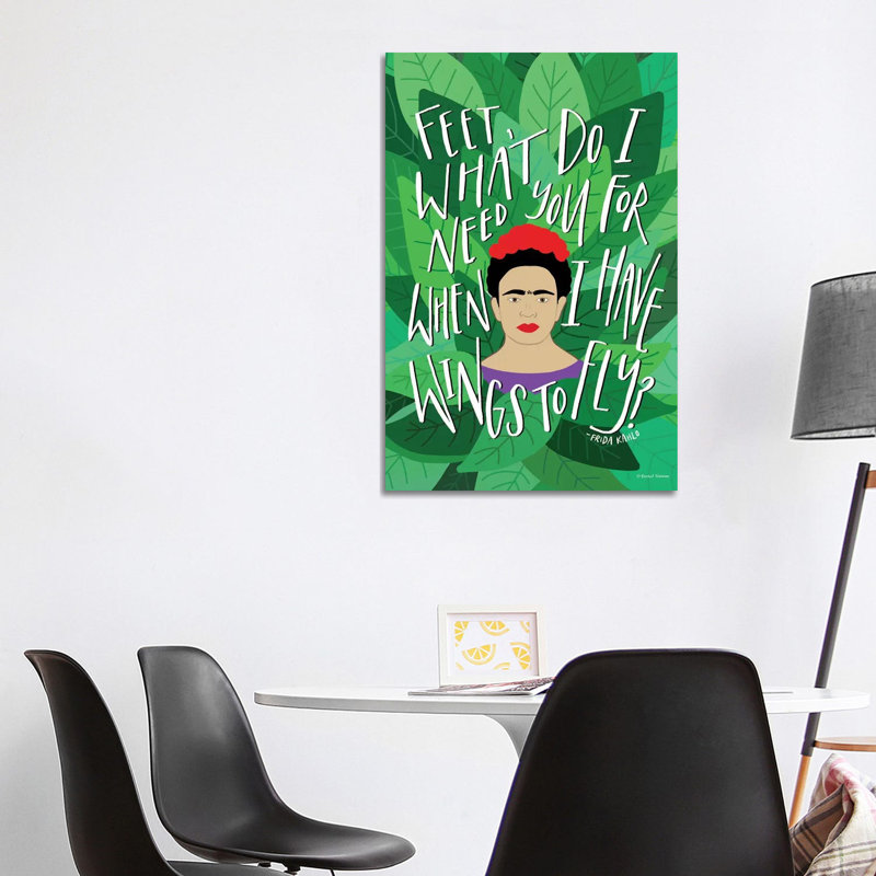 Frida - Wings To Fly by Rachel Nieman - Print on Canvas, Wrapped Canvas, 101.6cm H x 66.04cm W x 3.81cm D