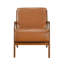 Chaise d'appoint en similicuir rembourré 1 pièce