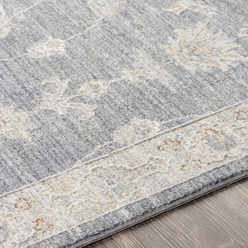 Tapis gris / bleu Garlef, Rectangulaire 2 pi x 3 pi