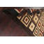 Tapis décoratif en laine noué à la main de conception unique 7 pi 10 po x 7 pi 11 po noué à la main New Age en brun/beige/rouge