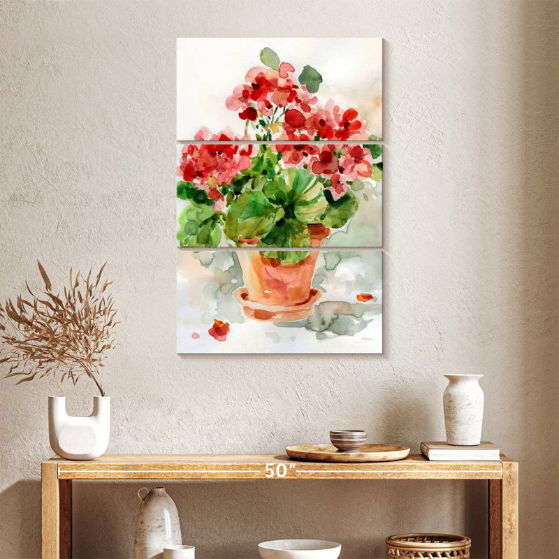 Harnek Summer Geranium I, 38" H x 24" W