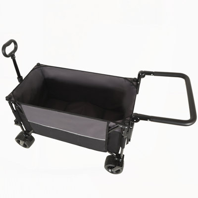 Chariot de jardin pliant avec roues tout-terrain à 360 °