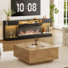 2-piece Living Room Table Set,modern Lift-top Coffee Table And 70" Electric Fireplace Tv Stand