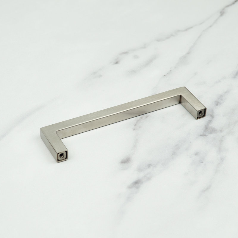 Brushed Nickel Square Cabinet Handles, 128mm