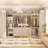  112.5" Closet System with Wooden Drawers and Hanging Rods-717964191