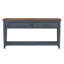 Table de canapé Home Americana 60 po, aucun assemblage requis, bleu velours côtelé