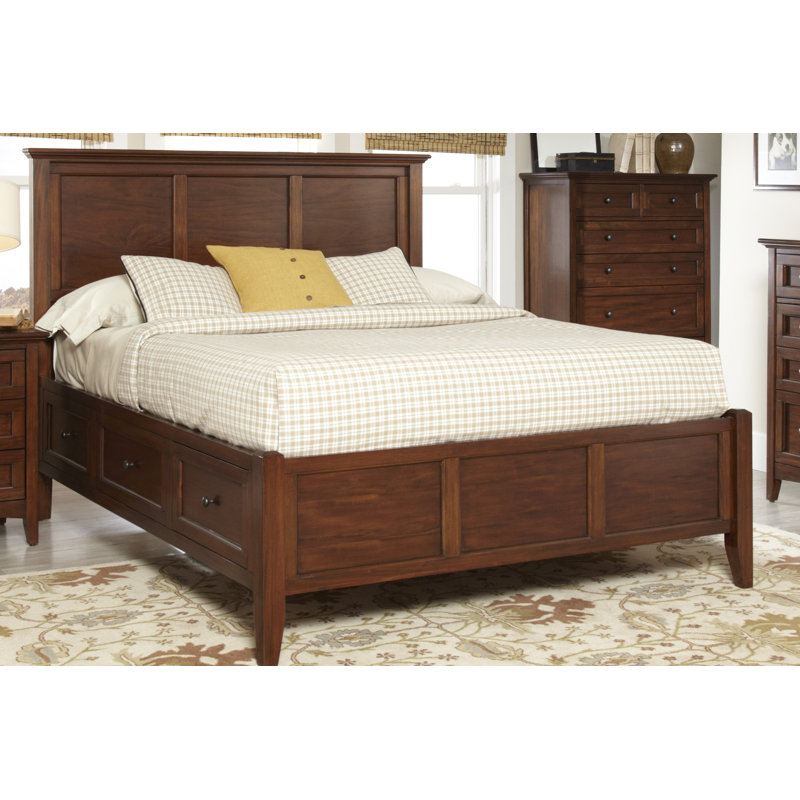 Schweizer Wood Platform Storage Bed, King