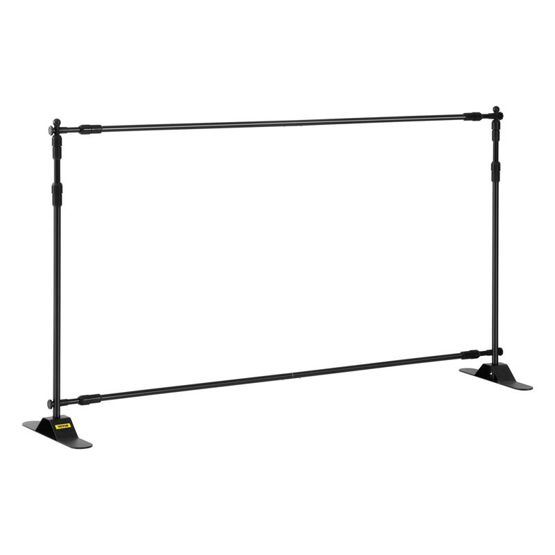 Support de fond réglable 10 x 8 pi - Cadre en aluminium robuste pour les salons professionnels, les photomatons et les événements de mariage