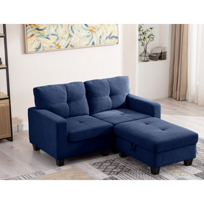 57" Wide Modular Sofa Loveseat with Ottoman