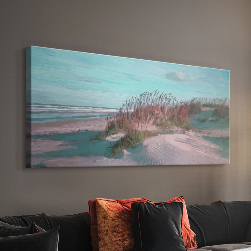 Dramatic Dunes II - Toile tendue avec châssis - Prêt à accrocher, H 16 po x l 32 po