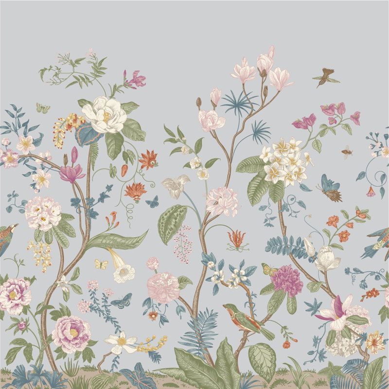 Panneau de papier peint auto-adhésif L 10,4 pi x l 125 po Wildflowers