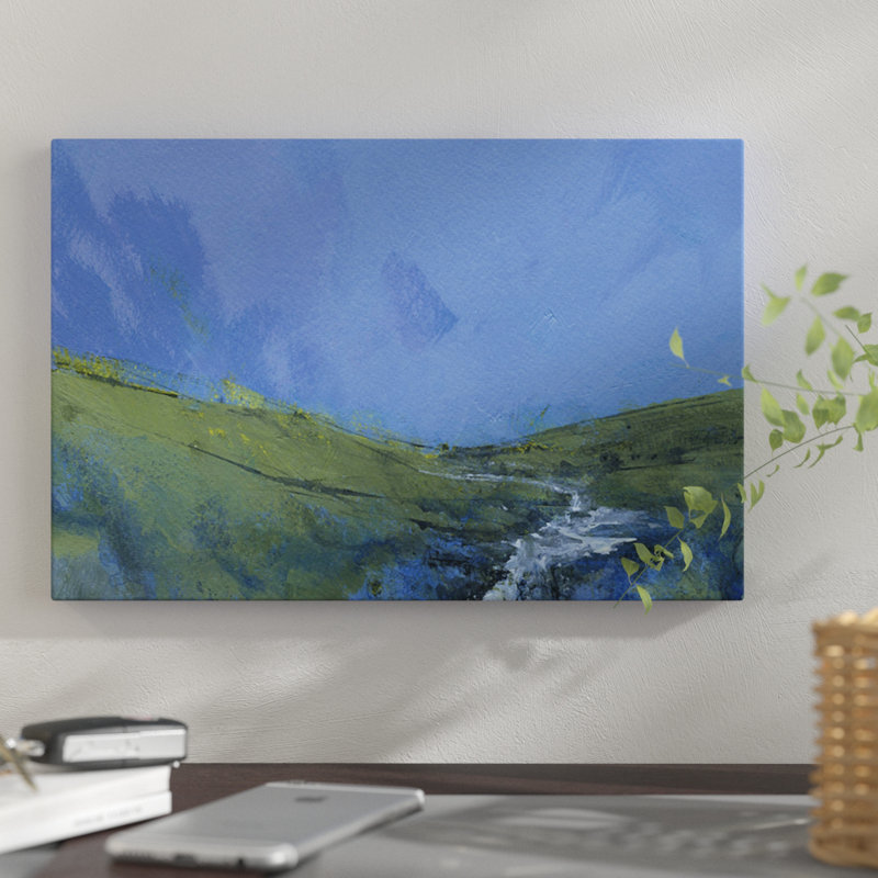 «Afon Claerwen», reproduction sur toile, H 26 po x l 40 po x P 1,5 po, Pas de tapis, Toile tendue