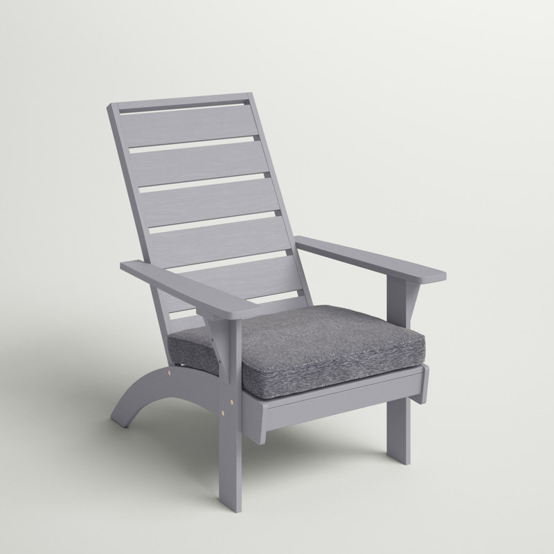 Chaise de patio avec coussins Hagler, Gris