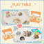 AIYAPLAY 3 Pieces Toddler Table and Chair Set w/ Centre Mesh Bag, White