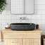 Borough Wharf Lippert 59mm L x 40mm W Grey/Black Ceramic Oval Sink