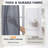 Dabachi Linen Textured Semi-Sheer Back Tab Curtain Pair-1114987896-1114987900
