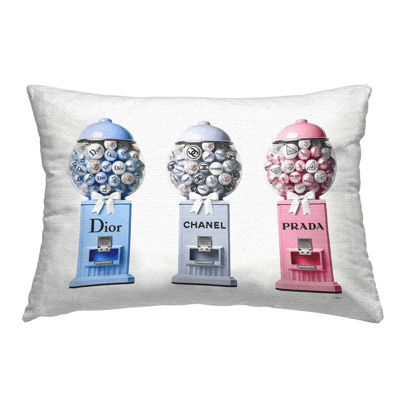 Fashion Gumball Machines Outdoor Printed Pillow by Amanda Greenwood
