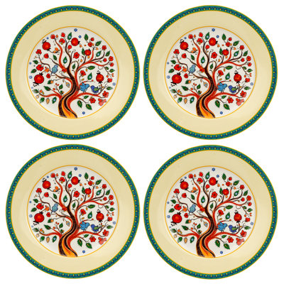 Tree Of Life Porcelain Dessert Plate 7.5''
