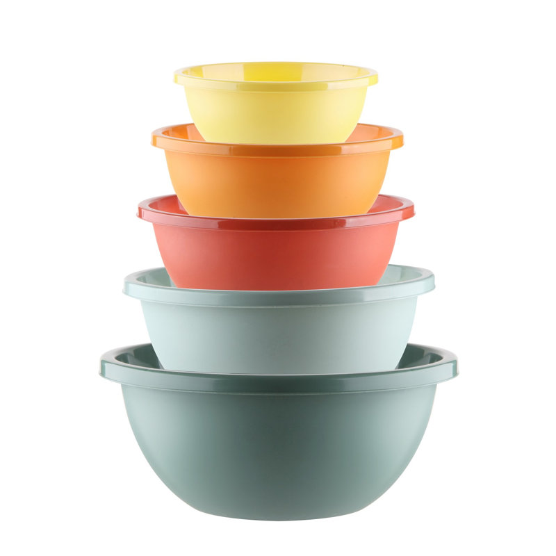 Dilesh 5-Piece Plastic Storage Box Set, BPA Free, Includes (1) 12 x 11.8 x 11.8 in (5000 ml), (1) 10.8 x 9.8 x 9.8 in (2400 ml), (1) 8.9 x 8.7 x 8.7 in (1500 ml), (1) 7.5 x 7.5 x 3.1 in (1250 ml), (1) 6.5 x 6.5 x 2.8 in (1000 ml) | Dishwasher Safe
