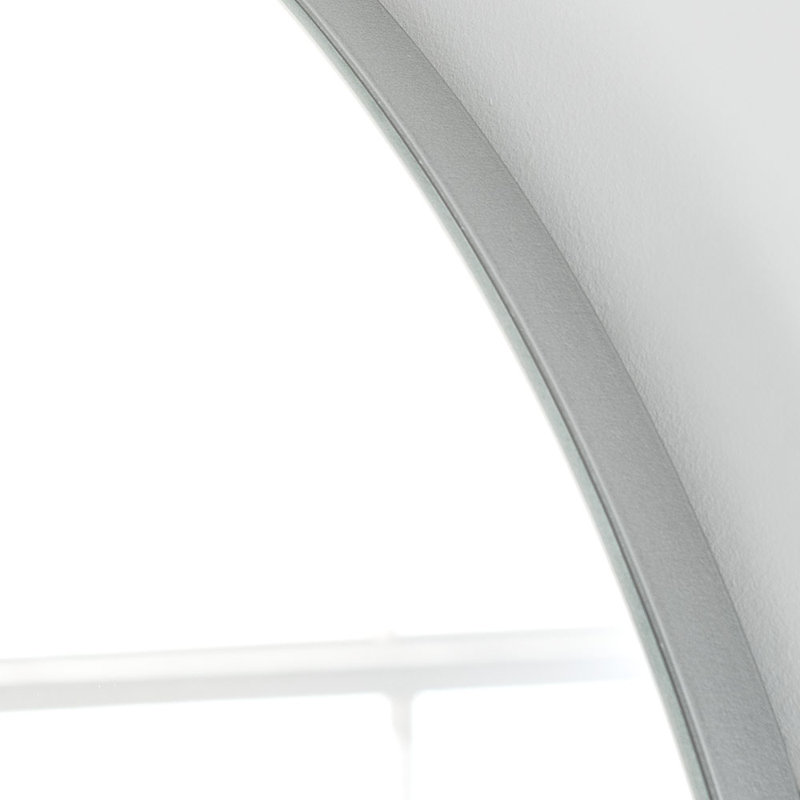 Ivoryanna Wood Flat Wall Mirror, 70X70X2CM, Silver