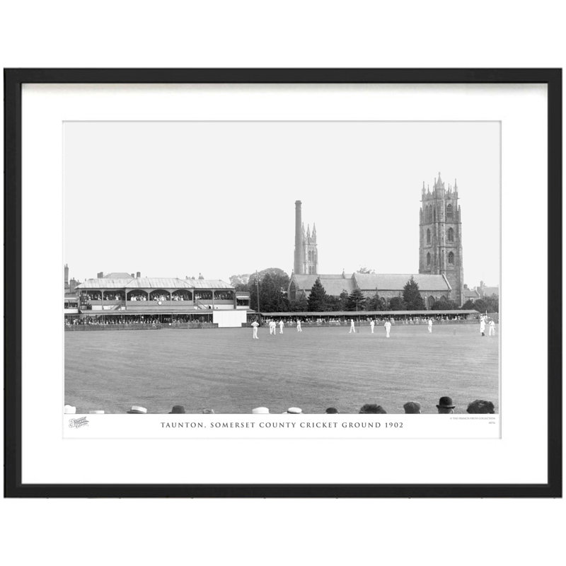 Taunton, Somerset County Cricket Ground 1902 - Single Picture Frame Print, 60cm H x 80cm W x 2.3cm D