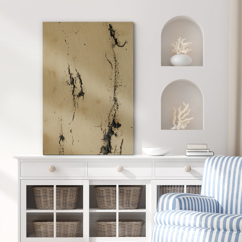 Reproduction d'art sur toile encadrée - œuvre d'art abstraite, décor moderne neutre pour le salon, Ne s’applique pas