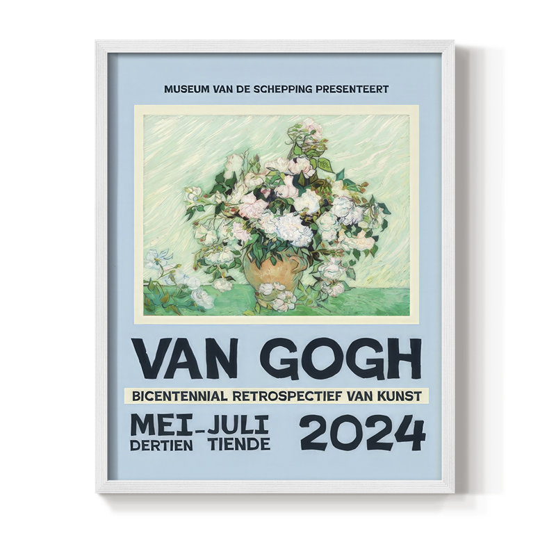"Van Gogh, exposition d'affiches IV", H 30 po x l 24 po, Blanc