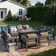 9-Person Sofa Seating Group With Fire Pit
