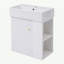 Meuble-lavabo flottant moderne de 21,6 po avec lavabo en céramique - parfait pour les petites salles de bain, rangement à droite
