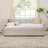 Twin Size Daybed with Pull-Out Extendable Bed, USB Charging, Button-Tufted Back, Waved Arms with Copper Nail, Beige-849058534