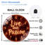 Horloge murale en verre 12 po Fiery Passion