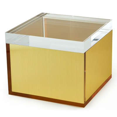Petite boîte lucite dorée