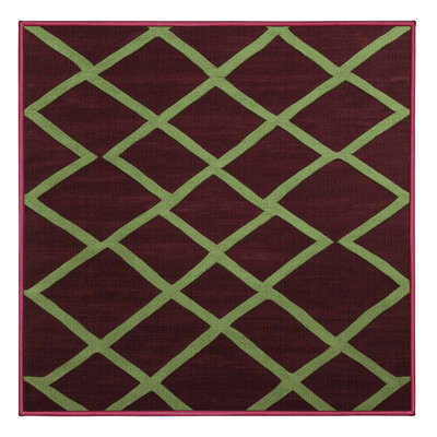 Machine Washable Trellis Red Area Rug