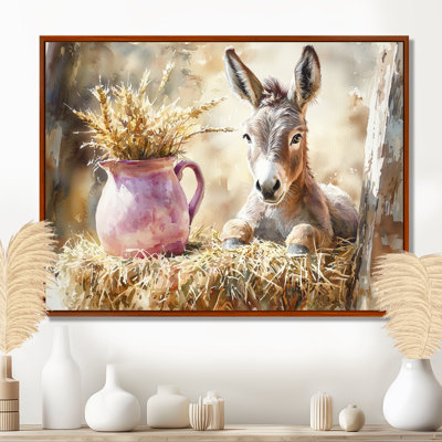 «Doelling Donkey Portrait At The Barn IV - Donkey», art mural