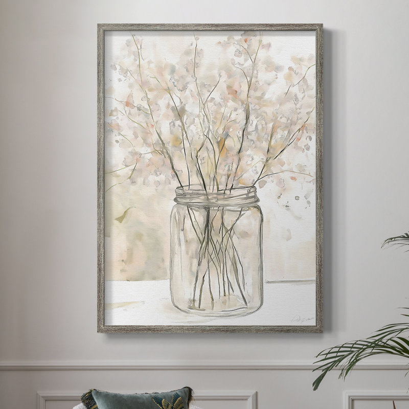Reproduction encadrée FLORAL Series DLXII - bois massif, H 30 po x l 24 po