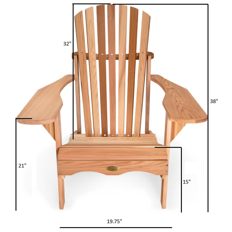 Western Red Cedar Adirondack Chair