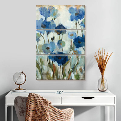 Harnek floral abstrait bleu II