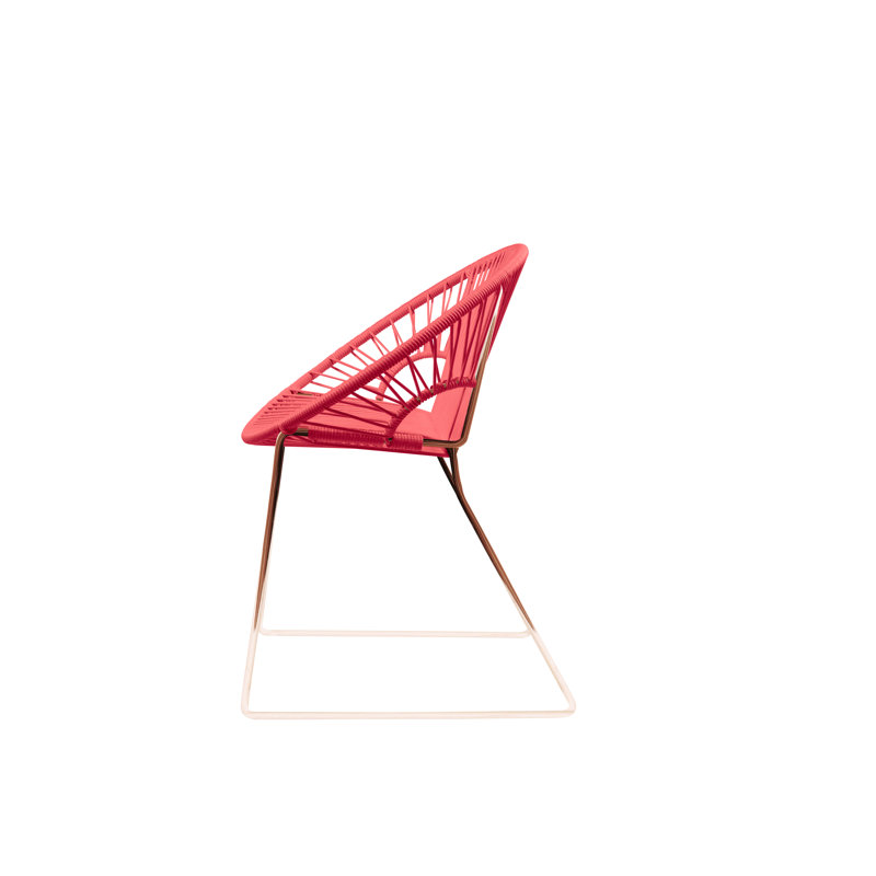 Chaise de patio Puerto, Rouge / Cuivre