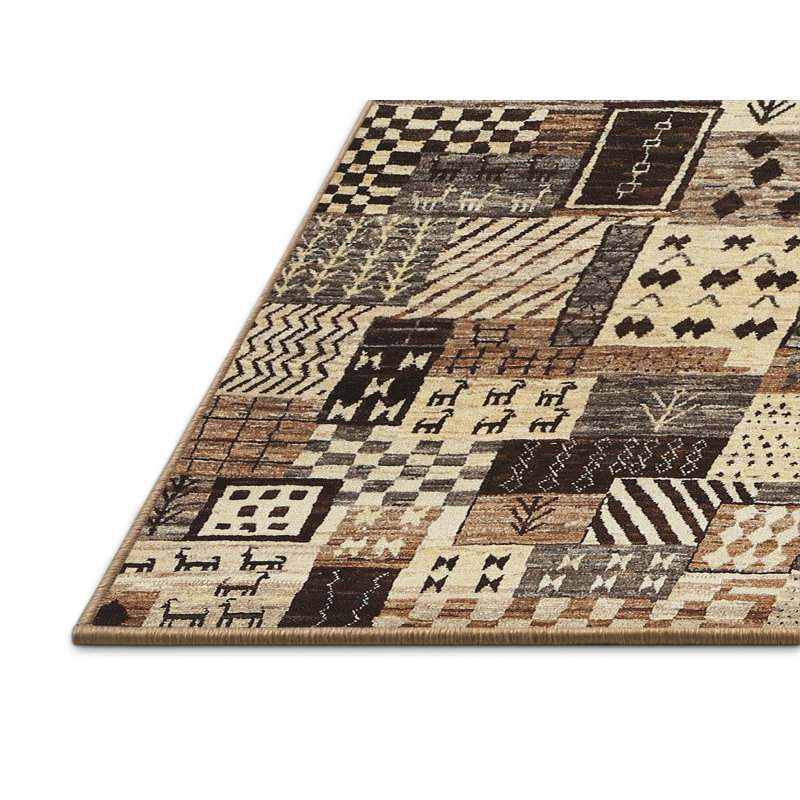 Tapis beige/brun/gris contemporain, Rectangle 2 pi x 3 pi