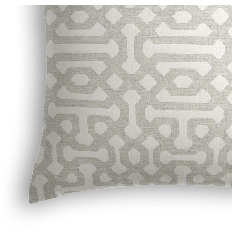 Maxwell Geometric Outdoor Reversible Throw Pillow, Gray, 20" x 20"