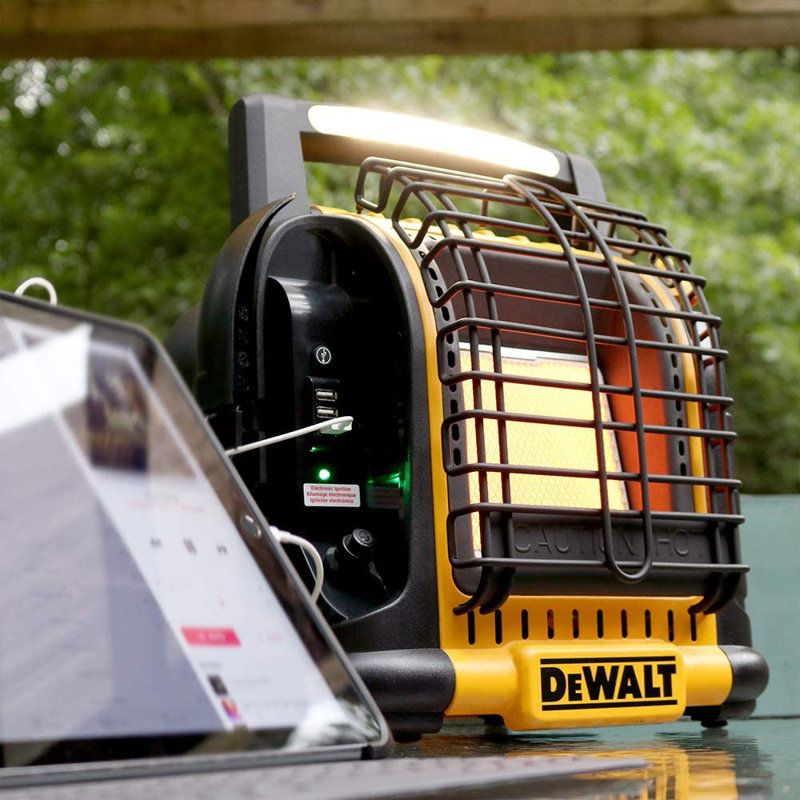 DeWalt 12000 BTU Propane High Efficiency Compact Space Heater with Adjustable Thermostat