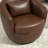 Chryssi Faux Leather Swivel Barrel Chair-223788696