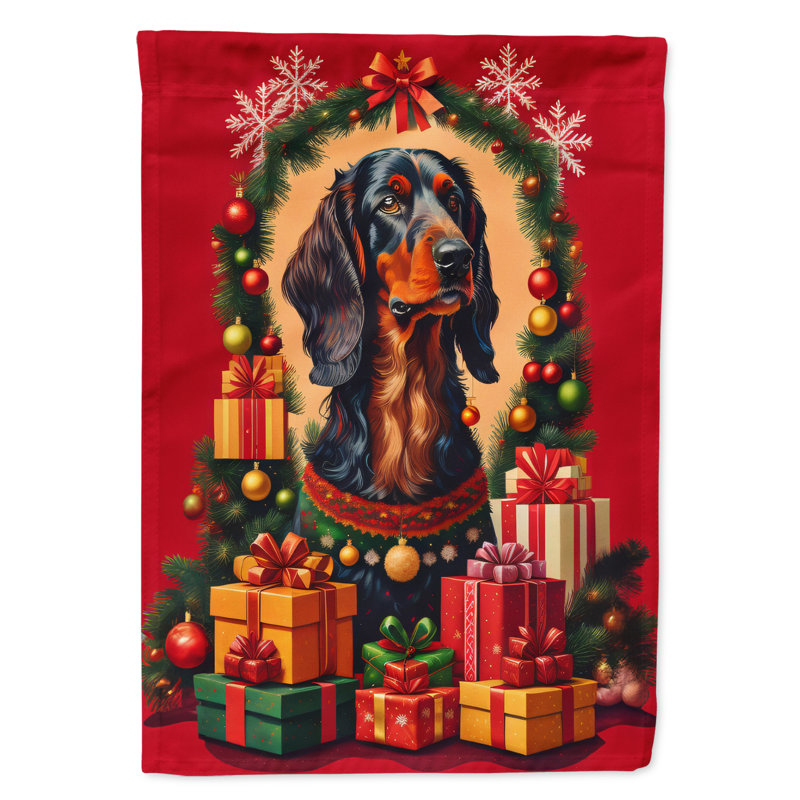 Drapeau de maison de Noël en polyester double face H 40 po x l 28 po