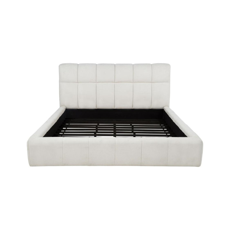 Trystan Upholstered Platform Bed, California King, Cream