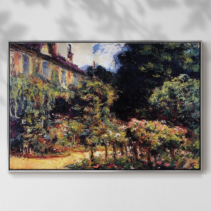 La maison de l'artiste à Giverny, 1913, reproduction d'art sur toile, H 27 po x l 41 po x P 2 po, Argenté
